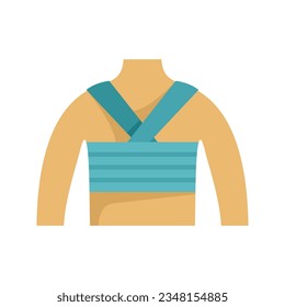 Back bandage icon flat vector. Patient accident. Man skin isolated