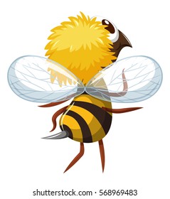 Ilustración voladora de abejas