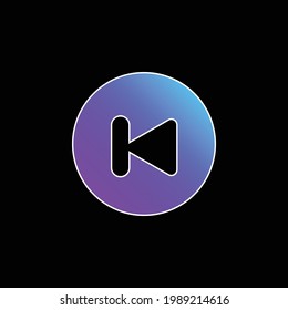 Back blue gradient vector icon