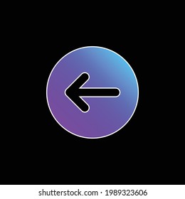 Back blue gradient vector icon