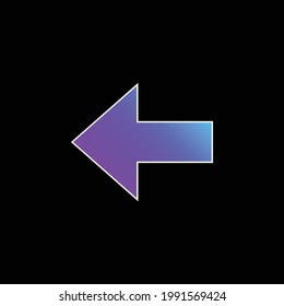 Back blue gradient vector icon