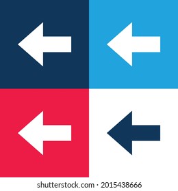 azul y rojo de fondo cuatro colores mínimo conjunto de iconos