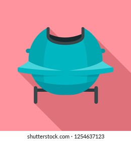 Back bobsleigh icon. Flat illustration of back bobsleigh vector icon for web design