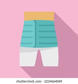 Back Body Bandage Icon Flat Vector. Patient Injury. Accident Skin