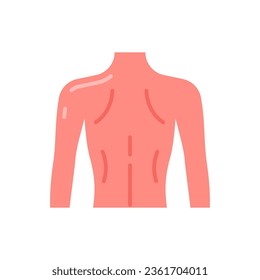 Icono de cuerpo posterior en vector. Ilustración