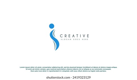 Back Bones, Chiropractic Logo design vector illustration.