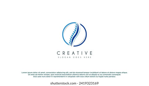 Back Bones, Chiropractic Logo design vector illustration.