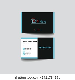 Back To Back Business Card Professional Card design Vector template