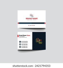 Back To Back Business Card Professional Card design Vector template