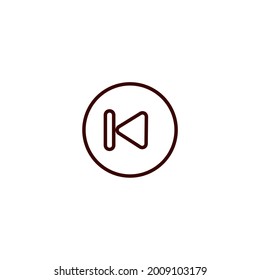 Back button isolated on white background