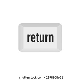 Back button on computer keyboard. Desktop interface. web icon. Vector illustration