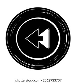 Back button Silhouette Vector icon. Music player. next icon. flat illustration of next vector icon. next sign symbol