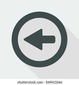 Back button - Vector flat minimal icon