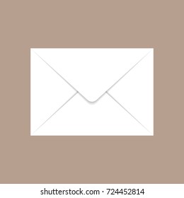 Back c6 envelope mockup. Realistic illustration of back c6 envelope vector mockup for web design
