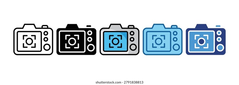 Back Camera Icon Set Multiple Style Collection
