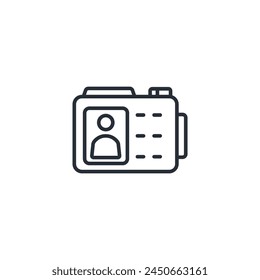 back camera icon. vector.Editable stroke.linear style sign for use web design,logo.Symbol illustration.