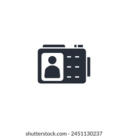back camera icon. vector.Editable stroke.linear style sign for use web design,logo.Symbol illustration.