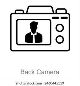 Back Camera and lens icon concept