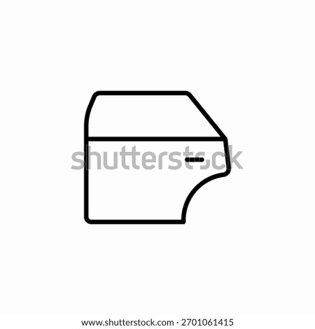 back car door icon sign vector