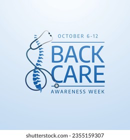 Back Care Awareness Week design template good for celebration usage. back bone vector illustration. flat design. eps 10.