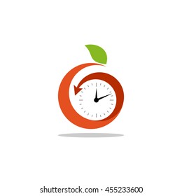 Back Clock Logo, Nature Logo,