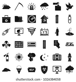 Back country icons set. Simple set of 36 back country vector icons for web isolated on white background