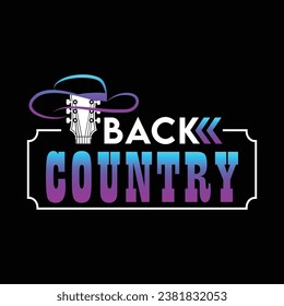 back country logo template, country music logo vector