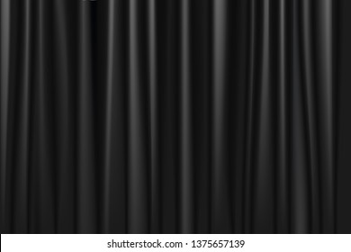 Back curtain windows texture background, copy space. Vector illustration