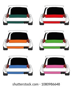back different color set vector