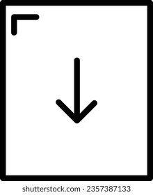 Back Down Turn Outline Icon