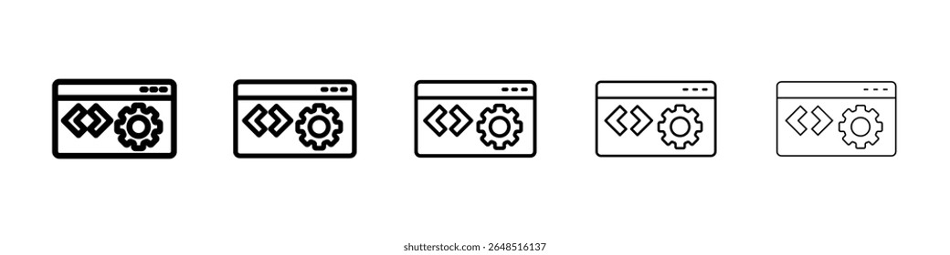 Back end icon filled flat sign concept for web design.
