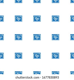 back end icon pattern seamless isolated on white background. Editable filled back end icon. back end icon pattern for web and mobile.