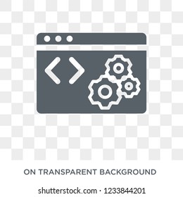 Back End icon. Trendy flat vector Back End icon on transparent background from Technology collection. 