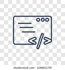 Back End icon. Trendy linear Back End logo concept on transparent background from Technology collection