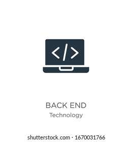 Back end icon vector. Trendy flat back end icon from technology collection isolated on white background. Vector illustration can be used for web and mobile graphic design, logo, eps10