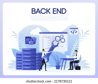 Back end people for concept design. Business concept. Icon vector