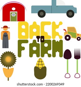 back to farm illustrator vector graphics