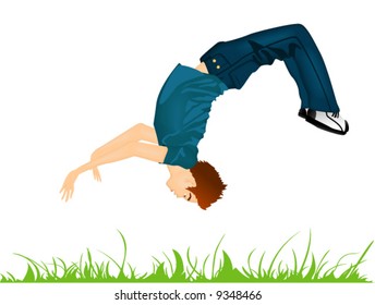 Back Flip - Detailed Vector