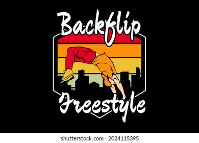 Back Flip Freestyle Silhouette Design