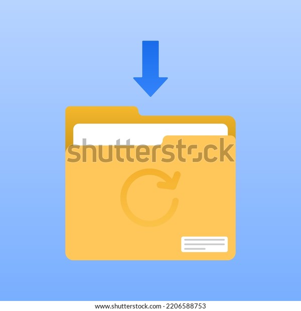 Back Folder Icon Folder Icon Flat Stock Vector (Royalty Free ...