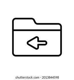 Back folder icon, Line Vector graphics