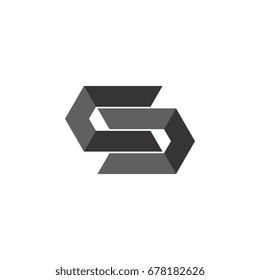 back and forth arrow logo, letter s logo