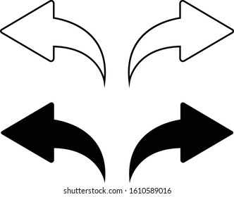 Back And Forward Arrow Icon Vector