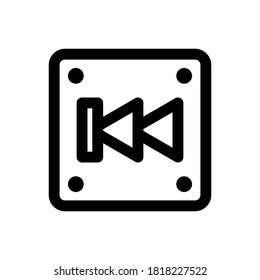 Back Forward (Video) icon outline vector