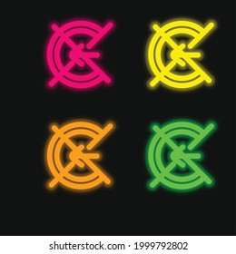 Icono del vector de neonato brillante de cuatro colores
