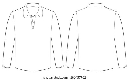 Back and front view of white t-shirt