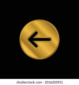 Icono metálico dorado o vector de logotipo