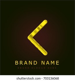 Back golden metallic logo