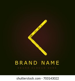 Back golden metallic logo