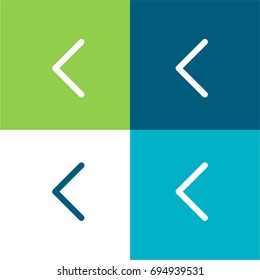 Back green and blue material color minimal icon or logo design